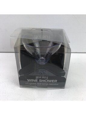 Houdini Wine Shower On-Glass Red Wine Aerator New In Box